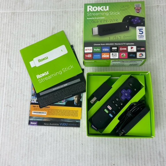Roku Streaming Stick 3600RW Remote AC Adapter and HDMI Cable in Original Box - Picture 7 of 7